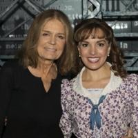 Photo Flash: Gloria Steinem Visits Broadway's NEWSIES