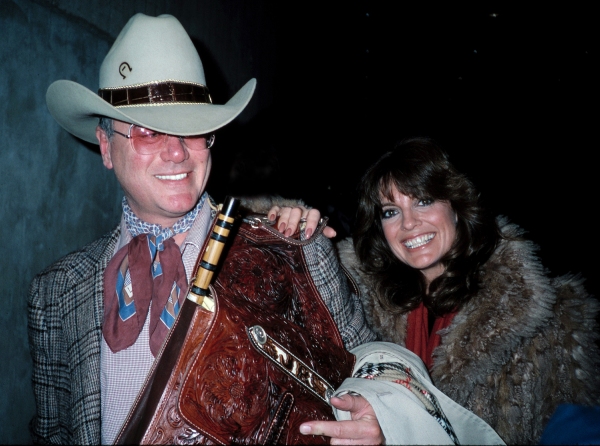 Larry Hagman and Linda Gray  ( DALLAS ) Arriving at Kennedy Airport,New York City. Fe Photo
