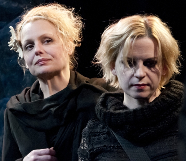Tonya Beckman as Olivia, and Kimberly Gilbert as Death as Feste Photo