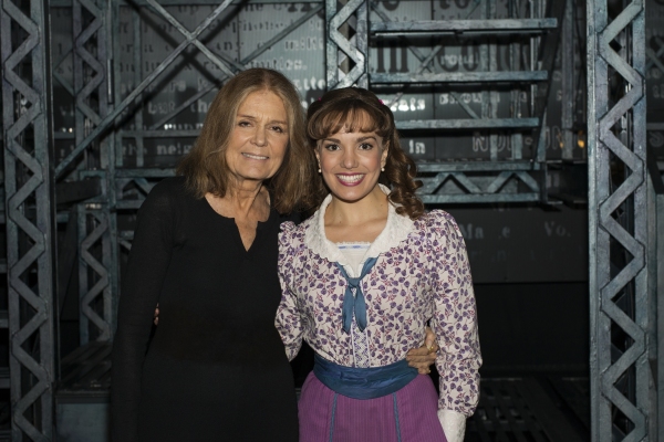 Photo Flash: Gloria Steinem Visits Broadway's NEWSIES  Image