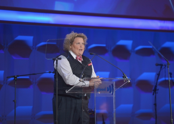 NEW YORK, NY - MAY 03:  Fortune Feimster speaks at the 25th Annual GLAAD Media Awards Photo