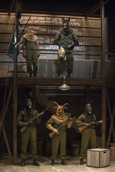 Squealer (Amelia Hefferon), Napoleon (Blake Montgomery), Dog (Sean Parris), Muriel (M Photo