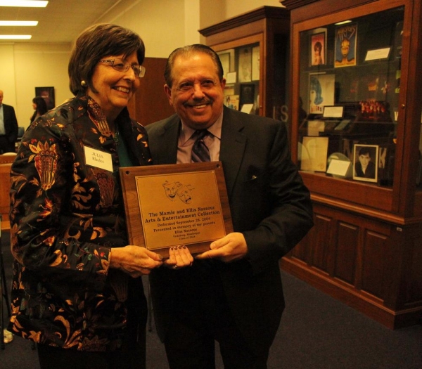 Ellis Nassour with the University of Mississippi Dean of Libraries Photo