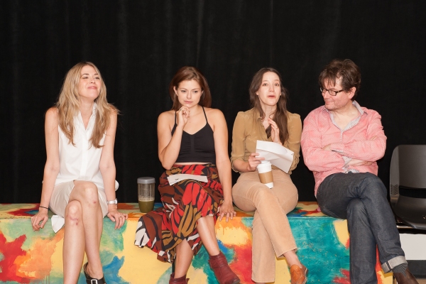 Lucy Owen, Izzie Steele, Brooke Bloom and director James Macdonald Photo