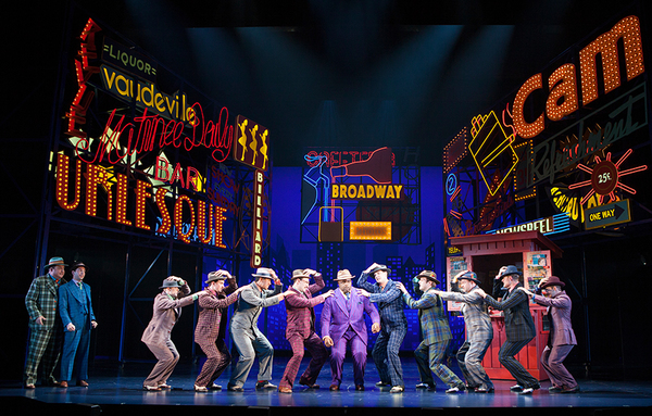 The cast of Guys and Dolls, with music and lyrics by Frank Loesser, book by Abe Burro Photo