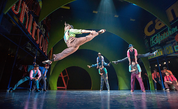 The cast of Guys and Dolls, with music and lyrics by Frank Loesser, book by Abe Burro Photo