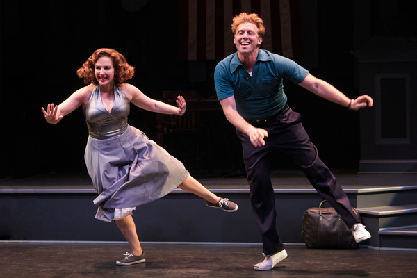 L-R: Natalie (Donna Vivino) and Bobby (Leo Ash Evens) do the Lindy Hop in 