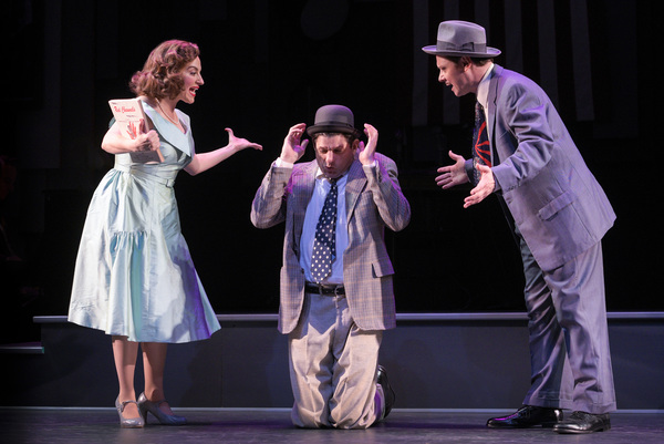 L-R: Mickey (Jim Stanek), Fred (Gabriel Marin) and Natalie (Donna Vivino) explain the Photo