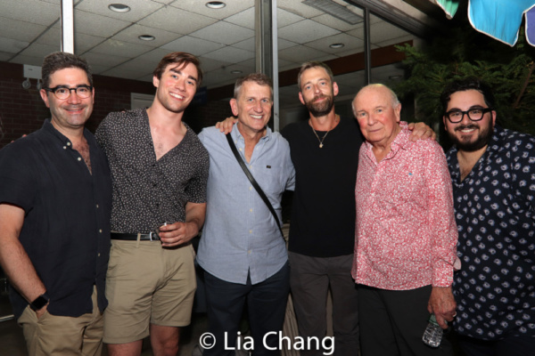 Jonathan Tolins, a guest, Tom Kirdahy, Ken Barnett, Terrence McNally and Michael Shay Photo