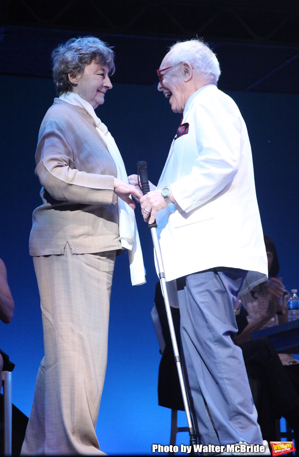 Zoe Caldwell & Aaron Frankel during the 2001 Theatre World Awards Presentation at the Photo