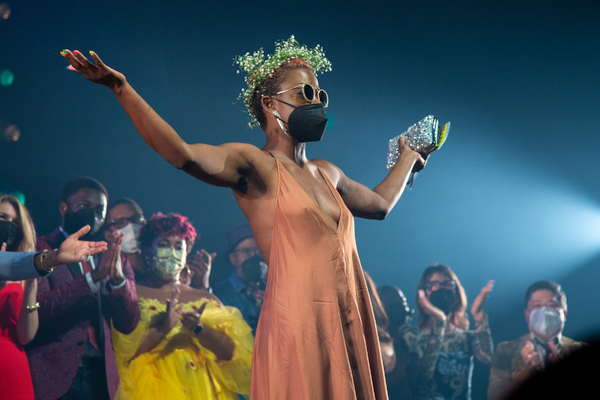 Antoinette Chinonye Nwandu and the company of PASS OVER Photo