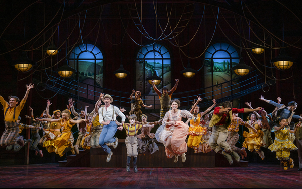 Hugh Jackman, Sutton Foster and cast. Photo CRedit: Joan Marcus Photo