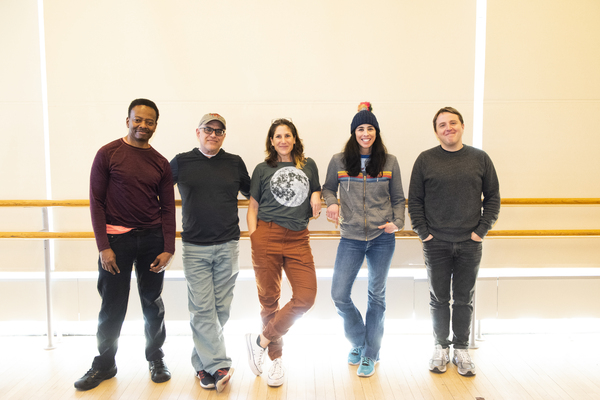 Byron Easley, David Yazbek, Anne Kauffman, Sarah Silverman and Joshua Harmon Photo