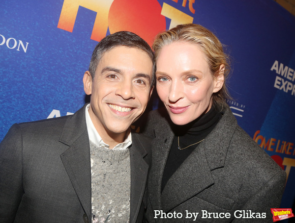 Matthew Lopez and Uma Thurman Photo