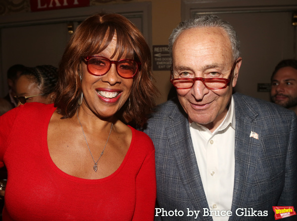 Gayle King and Senate Majority Leader Chuck Schumer Photo