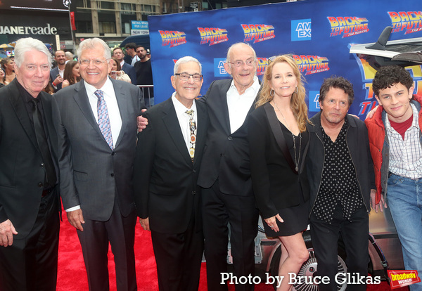Alan Silvestri, Robert Zemeckis, Bob Gale, Christopher Lloyd, Lea Thompson, Michael J Photo
