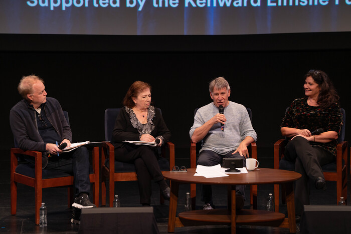 Karey Kirkpatrick, Winnie Holzman, and Stephen Schwartz with Roslyn Catracchia Photo