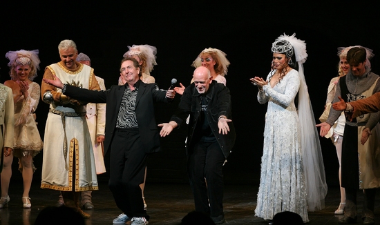 Eric Idle and composer John Du Prez

 Photo