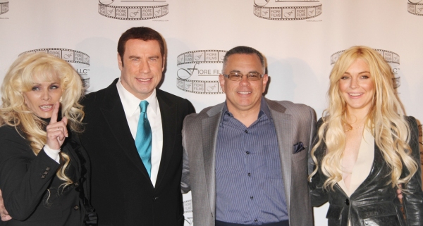 Victoria Gotti, John Travolta, John Gotti Jr. and Lindsay Lohan Photo