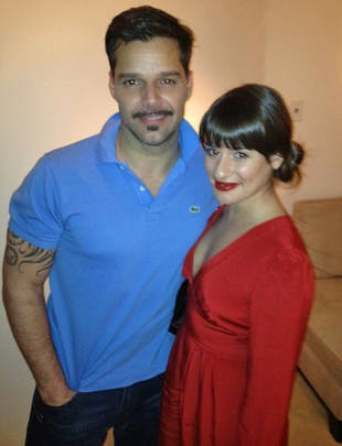 Ricky Martin & Lea Michele Reunite at EVITA! Photo
